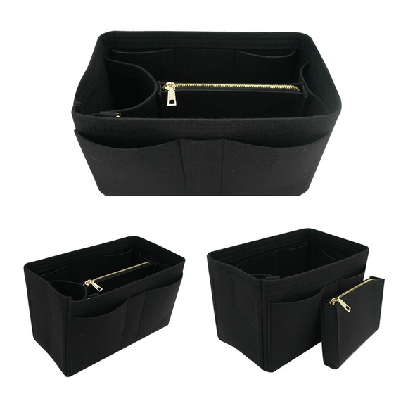 BAG PURSE INSERT ORGANIZER - BLACK - Picture 2 of 7
